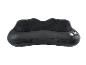 Un coussin de massage noir avec des boutons.