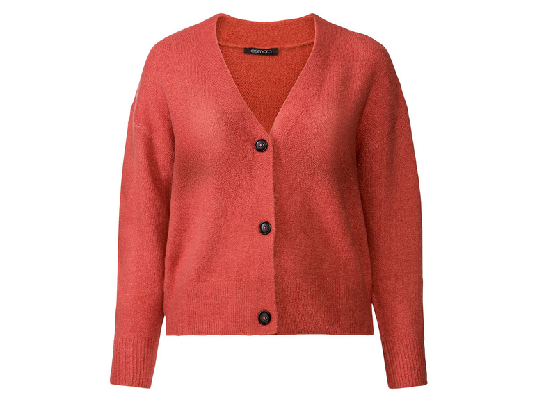 Un cardigan rose en tricot avec des boutons de Esmara.