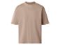 T-shirt simple beige à manches courtes et col rond