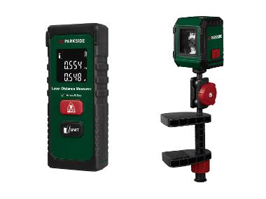 PARKSIDE® Télémètre laser PLEM 20 B6, 20 m ou Niveau laser en croix PKLL 7 F7, rouge, 7 m