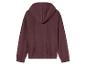 Sweat-shirt à capuche bordeaux, vu de dos.