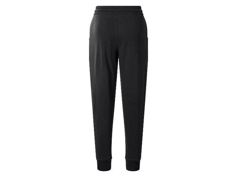 Pantalon de jogging noir pour femme avec taille et chevilles élastiques