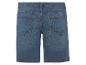 Shorts en jean bleu foncé, vue arrière.