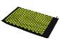 Tapis d'acupression noir avec des picots verts