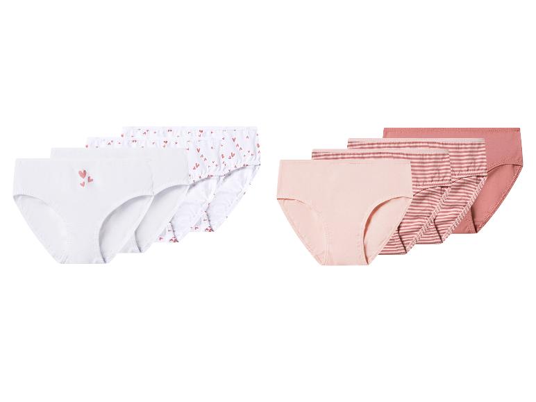 Culottes pour filles: blanches à cœurs et roses rayées