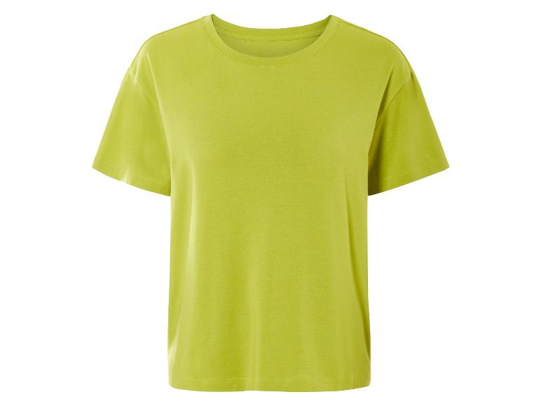 T-shirt vert lime à manches courtes.