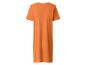 Robe orange à manches courtes coupe droite, vue de dos.