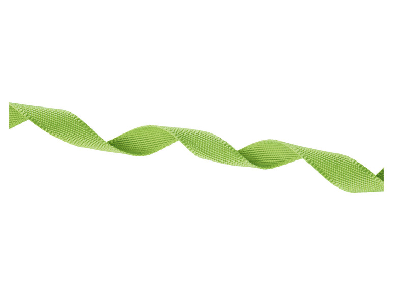 Un ruban vert avec une texture tissée.