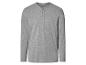 T-shirt Henley gris à manches longues pour homme
