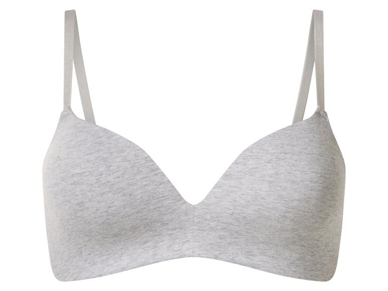Soutien-gorge en coton gris clair à fines bretelles