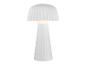 Lampe de table blanche moderne en forme de champignon.