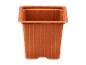 Pot de semis en plastique marron