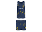 Ensemble de sous-vêtements enfant LUPILU® Pokémon avec débardeur et boxer bleu foncé.