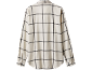 Chemise à carreaux blanche et noire pour homme, vue de dos