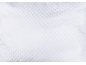 Oreiller blanc avec un motif rectangulaire subtil, offrant confort et style.
