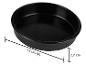 Moule de cuisson rond noir de 15 cm de diamètre et 2,7 cm de hauteur.