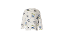 Pull en polaire blanc pour enfant avec motif de pingouins et d'ours.