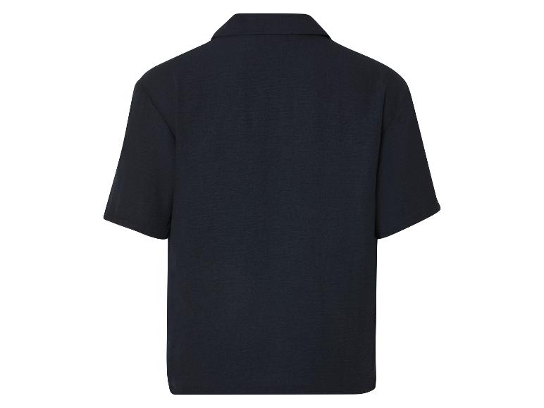 Chemise à manches courtes bleu marine, vue arrière.