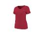 T-shirt de sport rouge pour femme avec col en V