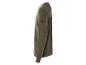 T-shirt manches longues olive avec poche, style décontracté.