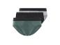 Trois slips : vert, noir et gris.