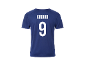 Maillot de sport bleu avec col blanc, numéro 9 et nom GIROUD au dos.