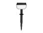 Lampe solaire LED noire avec piquet de terre