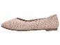 Ballerines en maille beige à bout carré et semelle plate.