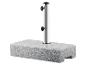 Pied de parasol rectangulaire en granit gris avec support en aluminium