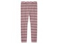 Leggings rayées pour filles en rose et rouge foncé.