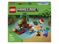 Ensemble Lego Minecraft avec Alex, un zombie et un biome marécageux.