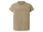 T-shirt beige avec empiècement brodé.