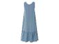 Robe longue en jean bleu, style bohème.