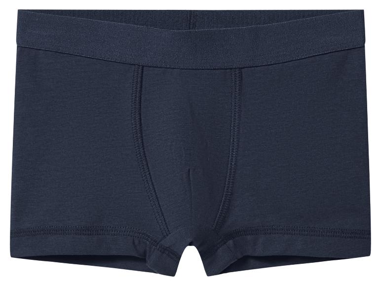 Caleçon boxer homme bleu foncé avec ceinture élastique.