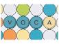 Cercles colorés avec les lettres V, O, C, A