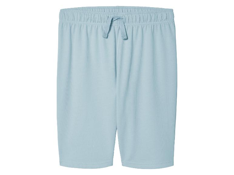 Shorts de sport bleu clair à cordon.