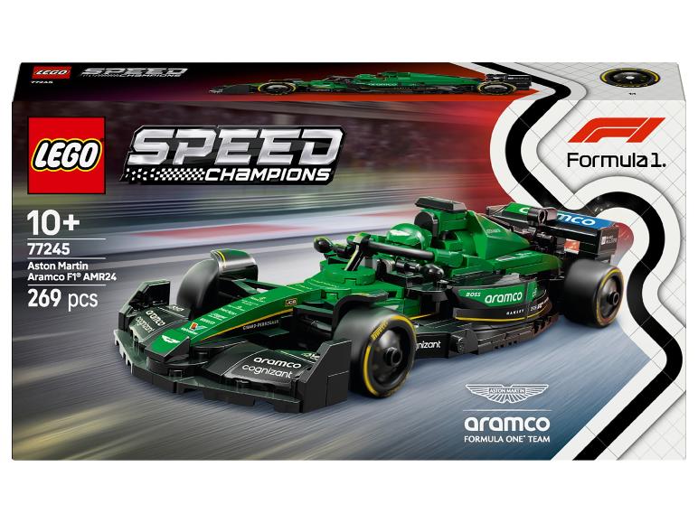 Set LEGO Speed Champions avec la voiture Aston Martin Aramco F1 AMR24.