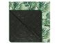 Plaid de pique-nique matelassé, motif tropical vert.