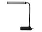 Lampe de bureau noire avec col flexible et élément lumineux LED rectangulaire