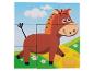 Puzzle en bois avec un cheval dans un style enfantin.