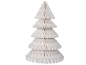 Sapin de Noël décoratif en papier blanc plié.