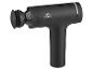 Pistolet de massage noir avec poignée ergonomique et buse réglable.