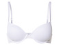 Un soutien-gorge blanc avec des bretelles larges.