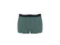 Boxer vert foncé avec ceinture élastique noire et une fine ligne blanche.
