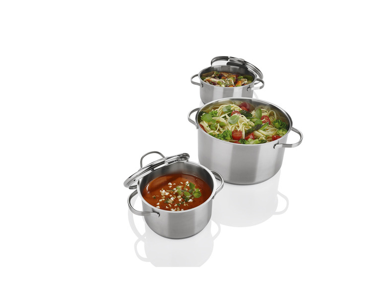 Aller en mode plein écran : ERNESTO® Set de 3 casseroles en acier inoxydable - Image 11