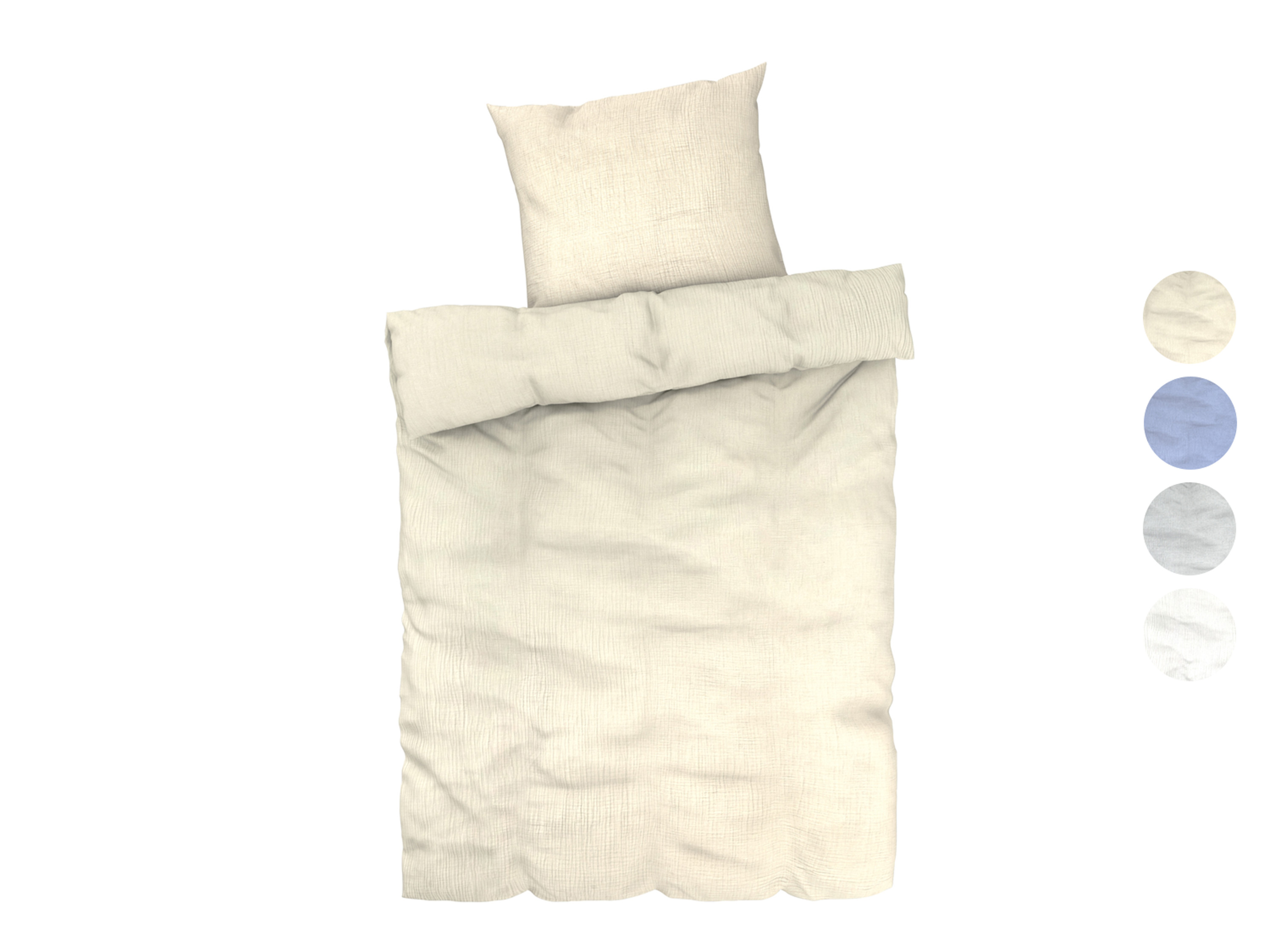 LIVARNO home Parure de lit en mousseline, 140 x 200 cm