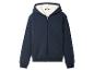 Un sweat à capuche zippé pour homme, doublé de fausse fourrure.