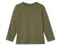 T-shirt vert olive à manches longues pour enfant.