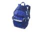 Un sac à dos bleu avec un design de football de la Ligue des Champions.