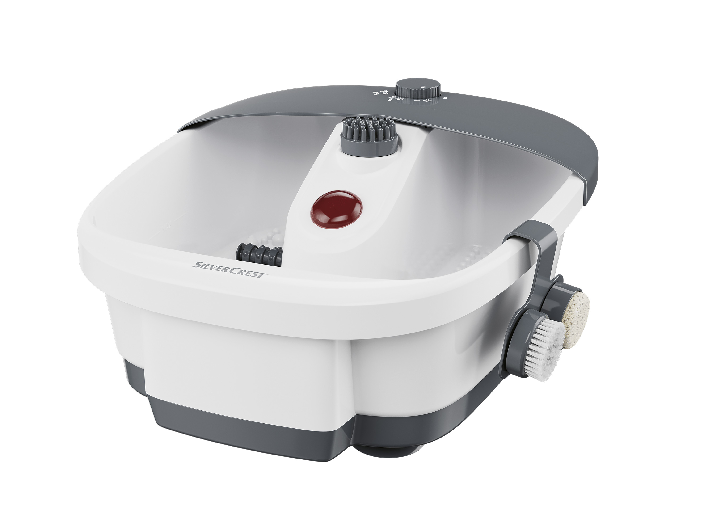 SILVERCREST® PERSONAL CARE Bain de pieds à bulles SFB 80 A1, massage par vibrations et bulles